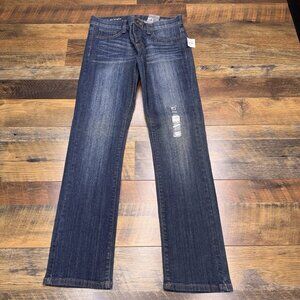 JCP Slim Straight Jeans Womens 28 6 Petite Low Rise Stretch New